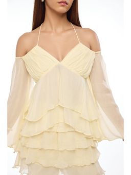 The Clothing Factory - Buttercream Breeze Tiered Camisole Crop Top