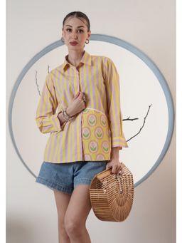SURABHI ARYA - Multi-coloured Cotton Collar Neck Top
