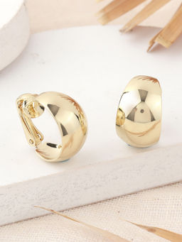 Estele - Gold Tone Bewitching Petite Chunky Hoop Earrings for Women