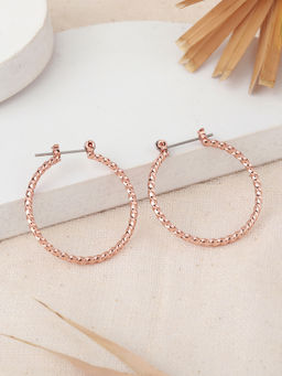 Estele - Rose Gold Classic Hoop Earrings for Women