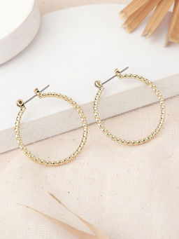 Estele - Gold Tone Classic Hoop Earrings for Women