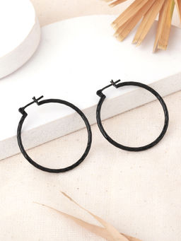 Estele - Gothic Black Glorious Circular Hoop Earrings for Women