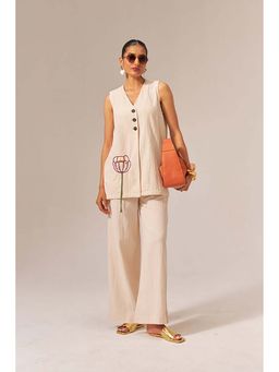 SPACE - Oversized Kala Cotton Fiji Sleeveless Top And Flared Pant