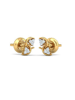 KuberBox - Anvayin Stud Earrings 18K Gold
