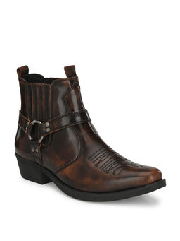 Delize - Stripes Brown Chelsea Boots