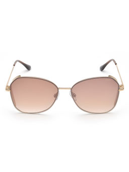 IDEE - Brown Gradient Fm Lens Butterfly Sunglass Full Rim Shiny Light Gold Frame (57)