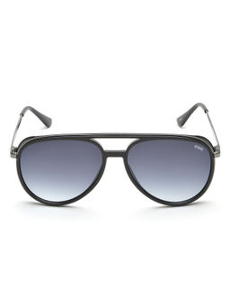 IDEE - Smoke Gradient Lens Pilot Sunglass Full Rim Shiny Black Shiny Dark Gun Frame (57)