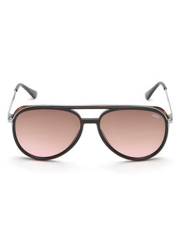IDEE - Brown To Pink Gradient Lens Pilot Sunglass Shiny Brown Demi Shiny Gun Frame (57)