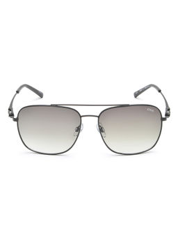 IDEE - Green Gradient Lens Square Sunglass Full Rim Shiny Black Frame (58)