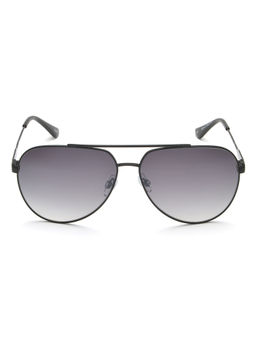 IDEE - Smoke Gradient Fm Lens Pilot Sunglass Full Rim Shiny Black Frame (60)