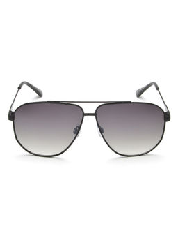 IDEE - Grey Gradient Fm Lens Square Sunglass Full Rim Shiny Black Frame (60)