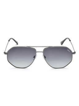 IDEE - Smoke Gradient Lens Pilot Sunglass Full Rim Shiny Dark Gun Frame (58)