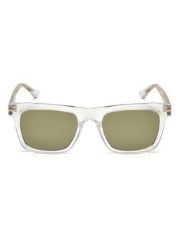 IDEE - Gold Mirror Green Lens Square Sunglass Shiny Crystal Shiny Light Gold Part Frame (52)