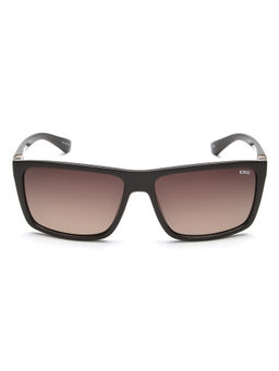 IDEE - Brown Gradient Lens Square Sunglass Full Rim Shiny Dark Brown Frame (58)