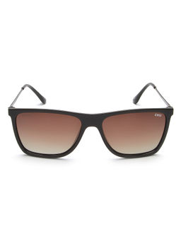 IDEE - Brown Gradient Lens Square Sunglass Full Rim Shiny Dark Brown Frame (56)