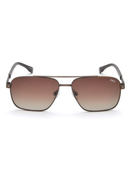 IDEE - Brown Gradient Lens Square Sunglass Full Rim Matt Dark Brown Frame (57)