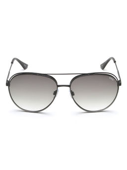 IDEE - Smoke Gradient Lens Pilot Sunglass Full Rim Shiny Dark Gun Frame (59)