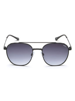 IDEE - Smoke Gradient Lens Square Sunglass Full Rim Shiny Black Frame (54)