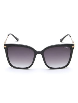 IDEE - Smoke Gradient Lens Square Sunglass Full Rim Shiny Black Frame (46)