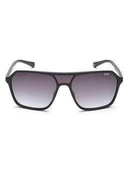 IDEE - Smoke Gradient Lens Square Sunglass Full Rim Shiny Black Red Frame (54)