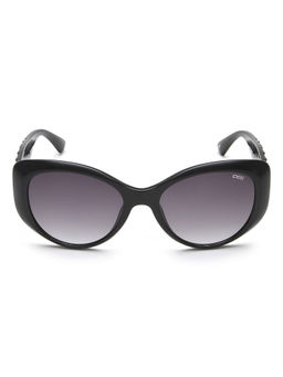IDEE - Smoke Gradient Lens Cat Eye Sunglass Full Rim Shiny Black Frame (54)