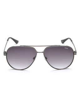 IDEE - Smoke Gradient Lens Pilot Sunglass Full Rim Shiny Dark Gun Frame (60)