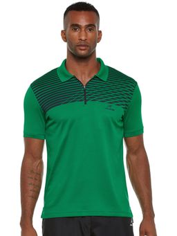 Alcis - Men Green Printed Polo Collar T-shirt