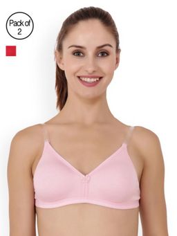 Floret - Pack of 2 Solid T Shirt Bra - Multi-Color