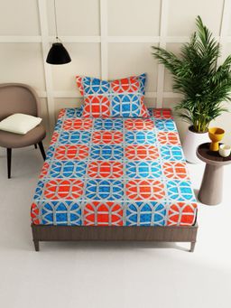 KOPA - Micro Bedsheet with 1 Pillow Cover Geometric Multi (Single)