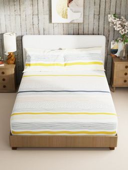BIANCA - Bamboo Micro Bedsheet with 2 Pillow Covers Stripe Multi (King)