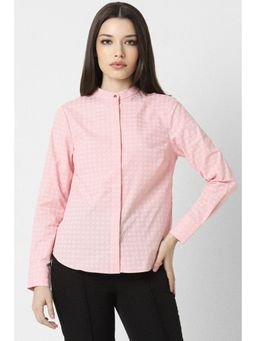 Van Heusen - Women Pink Print Long Sleeves Formal Shirt