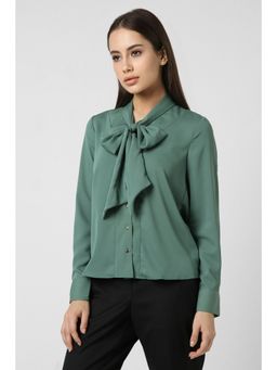 Van Heusen - Women Green Solid Long Sleeves Shirt