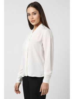 Van Heusen - Women White Solid Long Sleeves Shirt