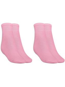 MUKHAKSH - Men Winter Baby Pink Ankle Socks (Pack of 2)