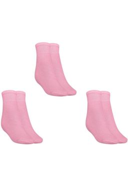 MUKHAKSH - Men Winter Baby Pink Ankle Socks (Pack of 3)