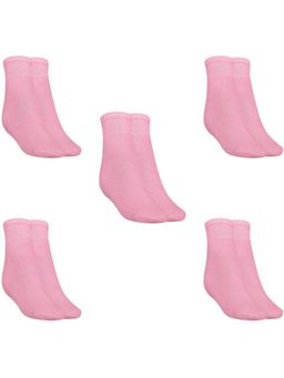 MUKHAKSH - Men Winter Baby Pink Ankle Socks (Pack of 5)