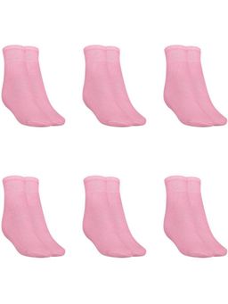 MUKHAKSH - Men Winter Baby Pink Ankle Socks (Pack of 6)