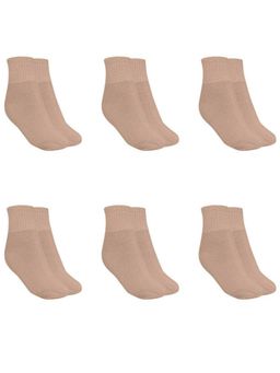 MUKHAKSH - Men Winter Beige Ankle Socks (Pack of 6)