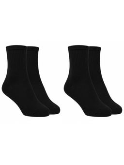 MUKHAKSH - Men Winter Black Ankle Socks (Pack of 2)