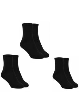 MUKHAKSH - Men Winter Black Ankle Socks (Pack of 3)