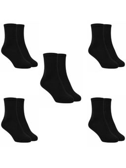 MUKHAKSH - Men Winter Black Ankle Socks (Pack of 5)