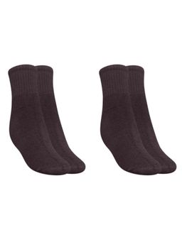 MUKHAKSH - Men Winter Brown Ankle Socks (Pack of 2)