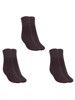 MUKHAKSH - Men Winter Brown Ankle Socks (Pack of 3)