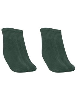 MUKHAKSH - Men Winter Dark Green Ankle Socks (Pack of 2)