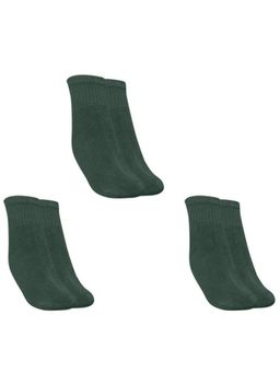 MUKHAKSH - Men Winter Dark Green Ankle Socks (Pack of 3)