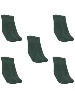 MUKHAKSH - Men Winter Dark Green Ankle Socks (Pack of 5)