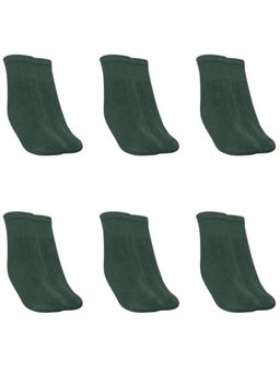 MUKHAKSH - Men Winter Dark Green Ankle Socks (Pack of 6)