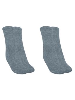 MUKHAKSH - Men Winter Dark Grey Ankle Socks (Pack of 2)