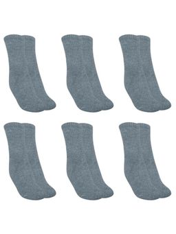 MUKHAKSH - Men Winter Charcoal Ankle Socks (Pack of 6)