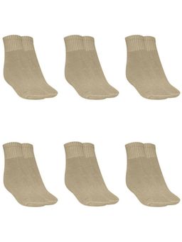 MUKHAKSH - Men Winter Khakhi Ankle Socks (Pack of 6)